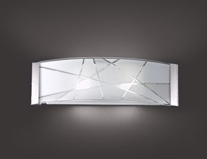 Lampada da parete applique fish vetro curvo moderno perenz illuminazione