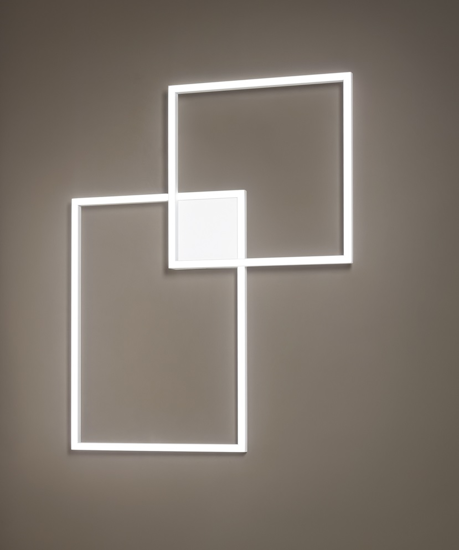 Plafoniera cross led 64w cct bianco design moderna perenz illuminazione