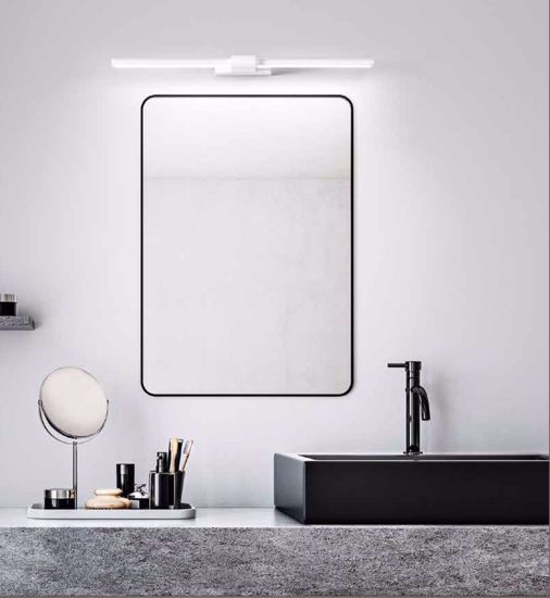 Applique per specchio bagno orientabile 91cm bianco 16w 3000k line perenz illuminazione