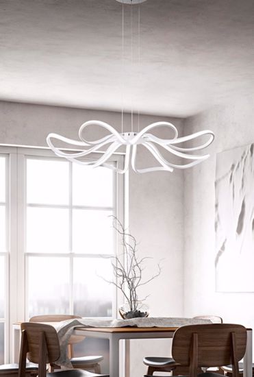 Lampadario blossom design moderno led 110w 3000k bianco perenz illuminazione