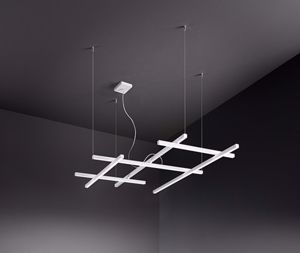 Perenz illuminazione lampadario net bianco led 50w cct per cucina moderna