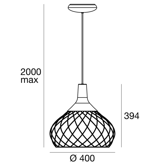 Stilnovo mongolfier lampadrio rame lampada pendente design moderna