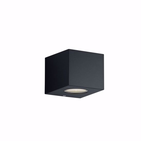 Applique da esterno ip44 cubo nero led 4w 3000k multi fasci di luce