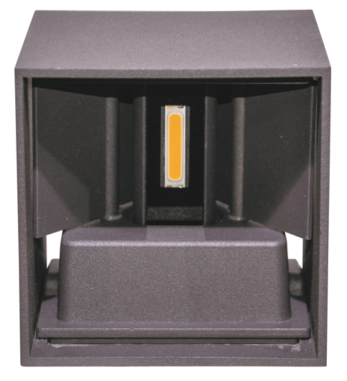 Applique per esterni cubo led 7w 4000k ip54 antracite fasci di luce regolabili