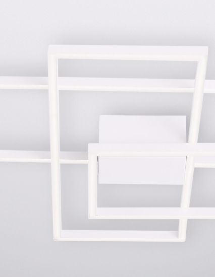 Plafoniera bianca moderna dimmerabile 3000k 55w rettangoli per soggiorno