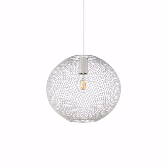 Net sp1 d29 ideal lux lampada per isola cucina sfera metallo bianco