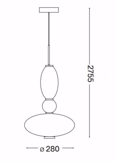 Lumiere-1 sp lampada a sospensione ideal lux led 27w 3000k design moderno