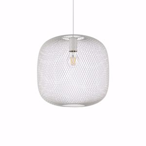 Ideal lux net sp1 d34 lampadario bianco per soggiorno moderno cavo estendibile