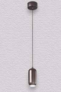 Lampada a sospensione bullet marrone metallizzato perenz illuminazione