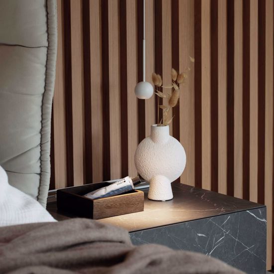 Archimede ideal lux lampada a sospensione per comodino camera da letto led 4w 3000k bianca