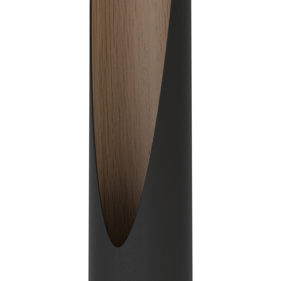 Lampada da tavolo cilindro nero interno marrone design moderno