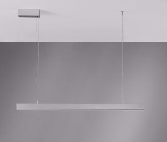 Lampadario orizzontale titanio per tavolo cucina led 36w cct vivida segmento