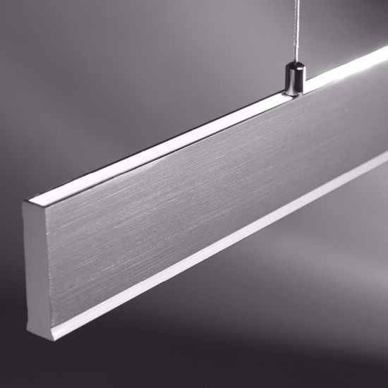 Lampadario orizzontale titanio per tavolo cucina led 36w cct vivida segmento