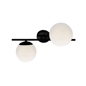 Plafoniera moderna sfere bianche struttura nera per cucina