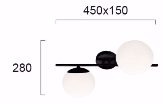 Plafoniera moderna sfere bianche struttura nera per cucina