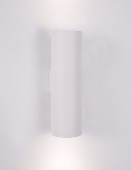 Applique cilindro da parete metallo bianco per interno moderno