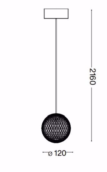 Diamond sp1 ideal lux lampada a sospensione sfera acrilico effetto cristallo led 6,5w 3000k