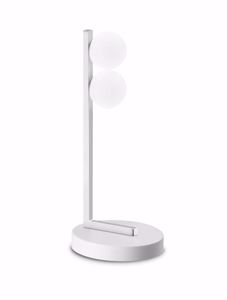 Ideal lux lampada da tavolo ping pong tl2 bianca led 6w 300k