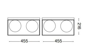 Lingotto pl4 ideal lux plafoniera 4 nera bocce vetro bianco industrial