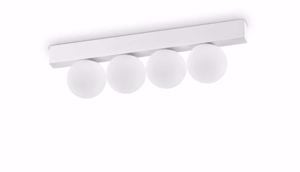 Ping pong pl4 ideal lux plafoniera bianca led 12w 3000k 4 sfere vetro