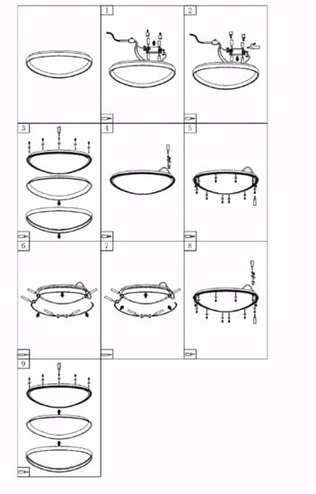 Plafoniera led 38w 3000k 4000k vivida lifering titanio dimmerabile