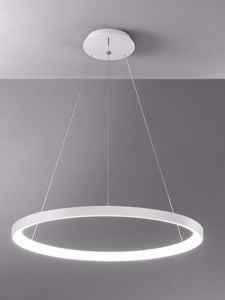 Vivida lampadario lifering rotondo bianco design moderno led 80w dimmerabile
