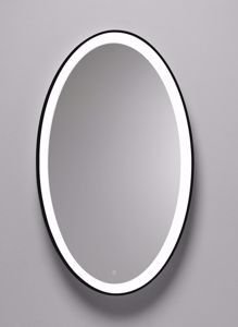Specchio da parete ovale nero 28w 3000k vivida lifering-o