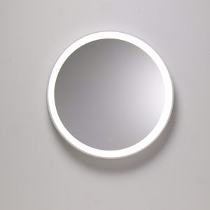 Specchio rotondo da parete moderno vivida lifering bianco touch led 25w 3000k