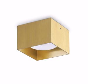 Spike pl1 square faretto led quadrato a soffitto ideal lux gx53 3000k