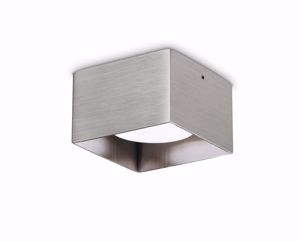 Ideal lux spike pl1 square faretto da soffitto senza incasso quadrato nickel