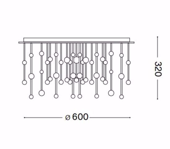 Armony pl d60 plafoniera led 61w 3000k pendenti in vetro ideal lux led  60cm