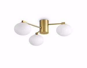 Ideal lux hermes pl3 d60 plafoniera tre sfere ottone ideal lux