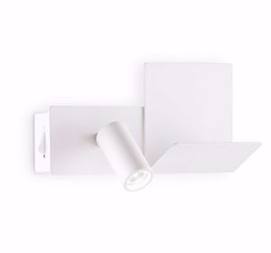 Ideal lux komodo-1 ap applique comodino sx camera da letto porta ubs bianca orientabile