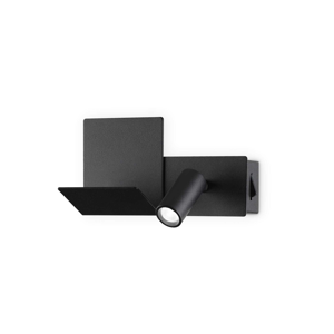 Komodo-2 ap ideal lux applique da comodino camera da letto usb nera led orientabile