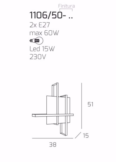 Plafoniera design moderna small nero top light cross