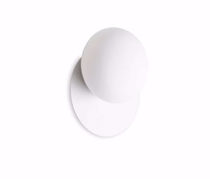 Ideal lux ninfea ap1 applique moderna bianca sfera vetro