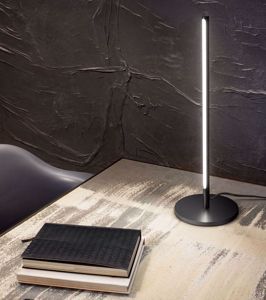 Ideal lux lampada da tavolo nera led 3000k filo tl design moderno
