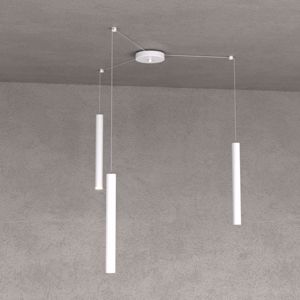 Lampade a sospensione 3 ragno luci top light cilindri bianco per tavolo soggiorno