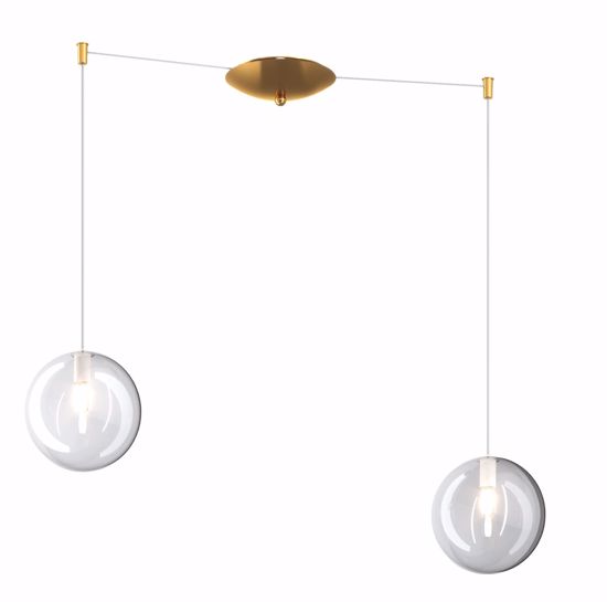 Top light lampade due luci con decentramento da cucina moderna sfere trasparenti