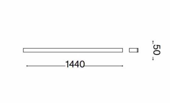 Ideal lux linea ap d144 applique da esterno doppio fascio led 3000k nera ip54