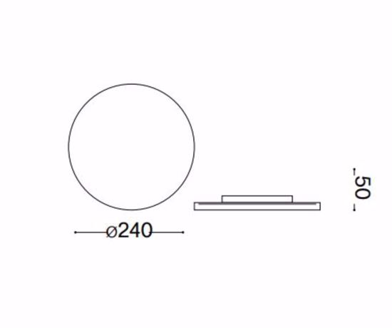 Ideal lux punto ap d24 applique led 12w 3000k tonda nera ip54