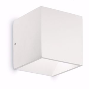 Ideal lux rubik ap 4000k applique per esterno cubo bianco led 8,5w