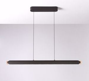 Vivida blade nero lampadario orizzontale per cucina moderna led 55w 3000k