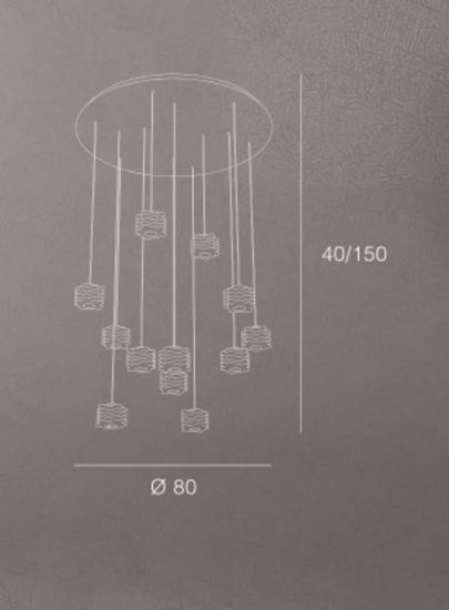 Top light rubik lampadario cascata a sospenione moderna 12 luci per salone