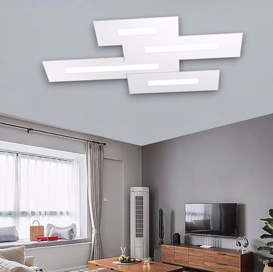 Wally top light grande plafoniera led   bianco per soggiorno