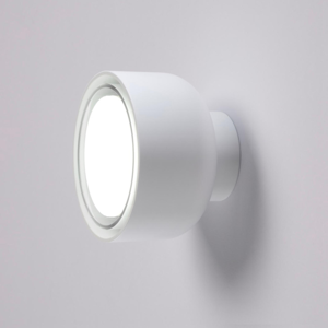 Applique lampada da parete bottone bianco moderna vivida