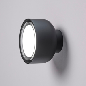 Applique lampada da parete moderna nera vivida bottone