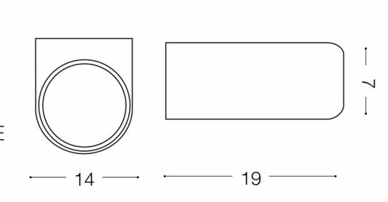 Iko ap1 ideal lux applique per esterno ip54 antracite mdoerna