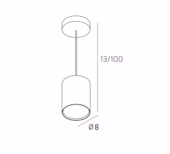 Lampada cilindro corto bianco pendente per isola cucina moderna