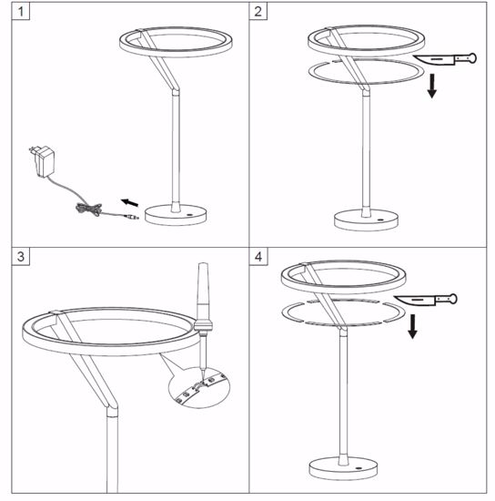 Lampada da tavolo bianca moderna led 15w 3000k 4000k dimmerabile vivida meridiana